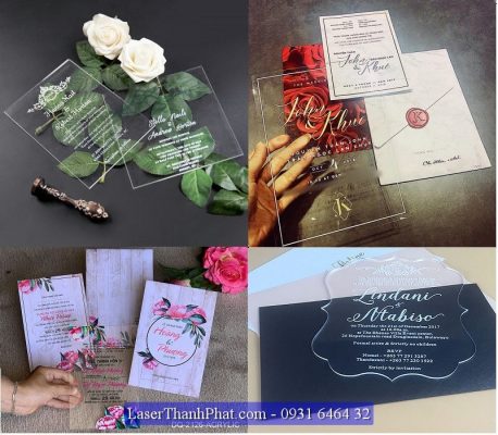 Thiệp cưới mica